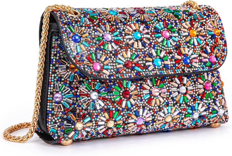 BBTT.ful Shoulder Bags Crossbody Bag Purses Handbags Crystals Rhinestone Evening Bag for Women Clutch Purse with Chain - Image 1